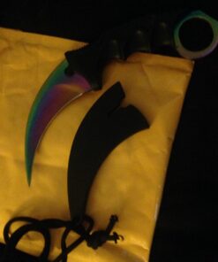 F-FORCE Stainless Steel Tactical Karambit Hawkbill Knife with Sheath and Cord (Colorful) 22 71x3zbi2h3L
