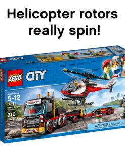 LEGO City Heavy Cargo Transport 60183 Toy Truck Building Kit with Trailer, Toy Helicopter and Construction Minifigures for Creative Play (310 Pieces) (Discontinued by Manufacturer) 25 71x4Kf18f L