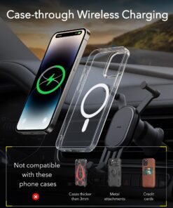 Wireless Car Charger, Baseus 15W Fast Charging Phone Mount for Car Vent, Car Phone Holder with Enlarged Charging Coil for iPhone 15 14 13 12 11 10 8 Pro Max Xs, Samsung Galaxy S&Note Series Google LG 32 71x4YdTcJ5L