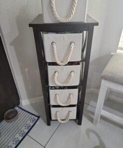 StorageWorks Storage Baskets for Organizing Shelves , Foldable Fabric Storage Bins with Handles, Beige, White & Ivory, 3-Pack, 11 ½" L x 8 ¾" W x 6 ½" H 39 71x4YkwYF8L