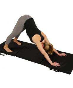 Sunny Health & Fitness Folding Gymnastics Tumbling Mat - Extra Thick with Carry Handles - for Exercise, Yoga, Fitness, Aerobics, Martial Arts, Cardio 6 FT x 2 FT 17 71x57YUyXDL