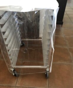 New Star Foodservice 36534 Commercial Sheet Pan Rack Cover, PVC, 10-Tier, 28 x 23 x 33 inch, Clear 11 71x6I8KyciL