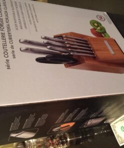 KitchenAid KKFSS14BO 14 Piece Classic Forged Series Brushed Stainless Steel Cutlery Set, Bamboo Wood 14 PC Classic Forged Cutlery Set 44 71x8ZYX4bpL