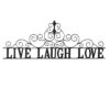 Collections Etc Scrolling Live Laugh Love Metal Wall Art, Standard, Black 53 71x8cNRlBgL