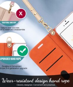 FYY Designed for iPhone SE Case 2016 (1st Generation) / iPhone 5 Case/iPhone 5s Case, Luxury PU Leather Wallet Phone with Card Holder Protective Shockproof Kickstand Case Cover Gold A-Gold 31 71x9AzvHUPL