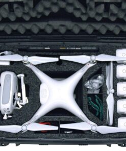 Alternative view of Case Club Pre-Cut Waterproof Drone Case with Wheels, Extension Handle & 2 Moisture Absorbing Silica Gel - Fits DJI Phantom 4 (Propellers On)