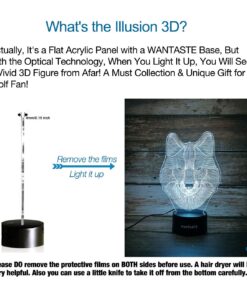 WANTASTE Wolf 3D Night Light for Boys Girls Room, Bedside Lamp Toys Decor Gifts for Kids Baby, 7 Colors Changing Nightlight with Smart Control Cool Wolf 12 71xAQA9OML