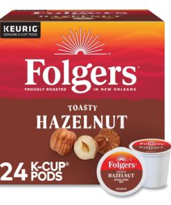 Folgers Hazelnut Cream Keurig K-Cup Portion Pack, 24 Count 24 Count (Pack of 1)