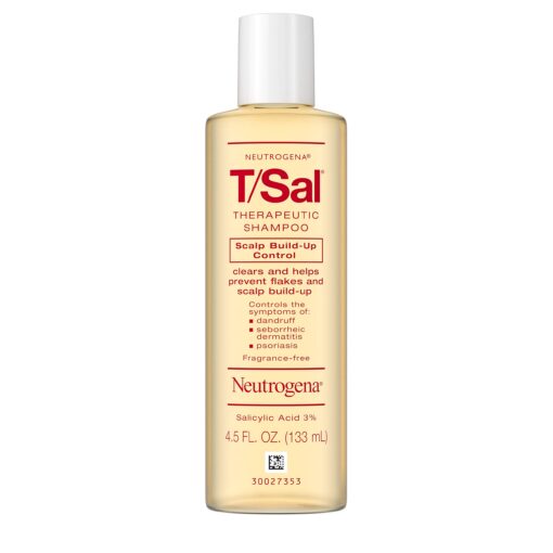 Neutrogena T/Sal Therapeutic Shampoo for Scalp Build-Up Control with Salicylic Acid, Scalp Treatment for Dandruff, Scalp Psoriasis & Seborrheic Dermatitis Relief, 4.5 fl. oz 1 Count