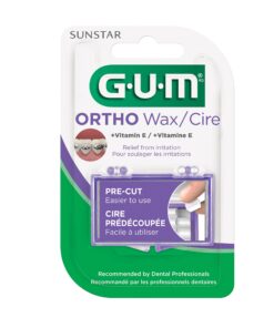 GUM - 723RQC Orthodontic Wax with Vitamin E and Aloe Vera, For Braces, Wires & Partial Dentures Unflavored 1 ct 10 71xD7HbdJdL