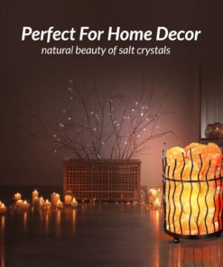 Himalayan Glow 1332 Piller Salt Basket Lamp, Single Pack, Amber Glow Pillar Design Basket Lamp - single pack 28 71xDBIjvyjL