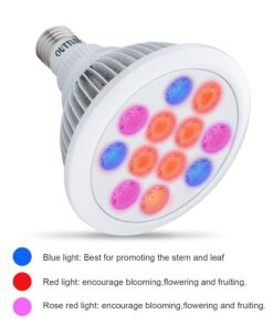 Outtled Diateklity 12W Hydroponic LED Plant Grow Light with E27 Socket 16 71xDy7ybtBL