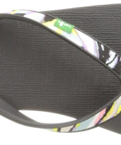 Sanuk Women's Shimmy Flip-Flop 5 Black/Black/Multi 12 71xEAsggj9L