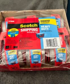Scotch Heavy Duty Shipping Packing Tape, Clear, Holiday Shipping Supplies, 1.88 in. x 22.2 yd., 6 Tape Rolls with Dispensers 6 Count 52 71xEGDxNvBL
