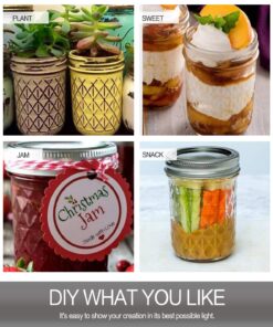 VERONES Mason Jars 8 OZ, 8 OZ Canning Jars Jelly Jars With Regular Lids, Ideal for Jam, Honey, Wedding Favors, Shower Favors, 15 PACK Diamond-15pack-8oz 28 71xEoqy6dsL