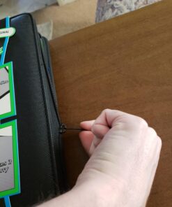 Case-it Executive Zippered Padfolio with Removable 3-Ring Binder and Letter Size Writing Pad, Black (PAD-40) Single PAD-40 58 71xFFVSe L