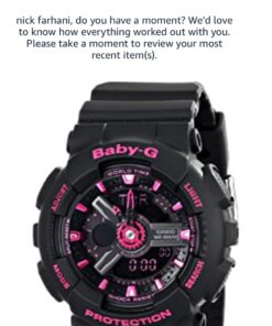 Casio Women's BA-111-1ACR Baby-G Analog-Digital Display Quartz Black Watch 31 71xFuZUK9iL