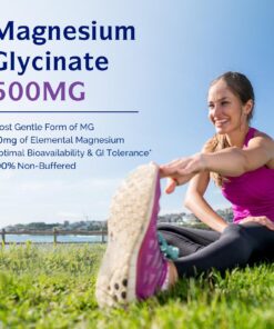 Innate Vitality Magnesium Glycinate 500mg, 70mg Elemental Magnesium per Cap, High Absorption, Non-GMO No Gluten, Nerve, Muscle, Bone, Heart Health, 120 Veggie Capsules 27 71xGHYDok4L