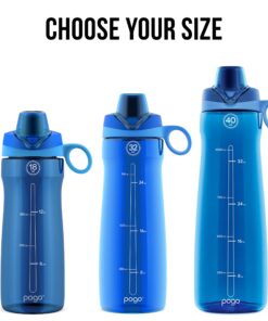 Pogo BPA-Free Tritan Plastic Water Bottle with Chug Lid, 18 Oz, Blue 18oz 17 71xHgm3BYAL