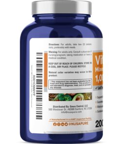 NusaPure Vitamin E 1000 IU 200 Tablets (Non-GMO & Gluten-Free) - Mixed Tocopherols 17 71xJBZirxZL