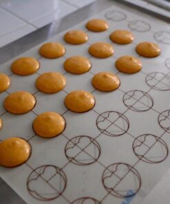 Premium Silicone Baking Mat for Macarons - Professional Fiberglass Baking Liner - Reusable Non-Stick Pastry Mat 32 71xJhhupoL