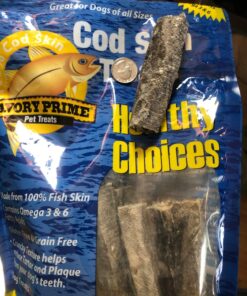 Savory Prime Cod Skin Fish Strips, 16-Ounce, No Artificial Color, All Breed Sizes (62016) 35 71xJiCcPJfL