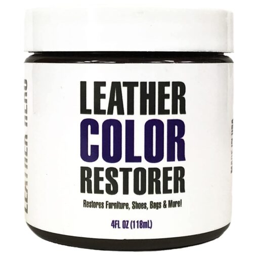 Leather Hero Leather Color Restorer & Applicator- Repair, Recolor, Renew Leather & Vinyl Sofa, Purse, Shoes, Auto Car Seats, Couch-4oz (Medium Brown) Medium Brown