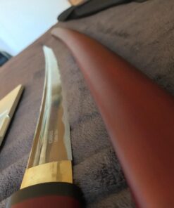 Ace Martial Arts Supply Handmade Japanese Shirasaya Samurai Katana Sharp Sword-Kenshin Burgundy 92 71xKgtoP6JL