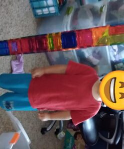 Best Choice Products 110-Piece Kids Colorful Magnetic Tiles Set 3D Construction Magnet Building Blocks Educational STEM Toy with Carrying Case - Multicolor 31 71xKxvD0ryL