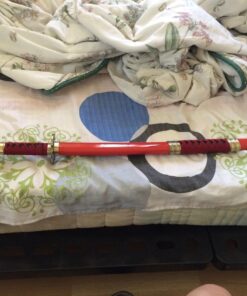 Large 40" Red One Piece Roronoa Zoro Carbon Steel Sword Anime Cosplay Costume 8 71xL8fw3MfL