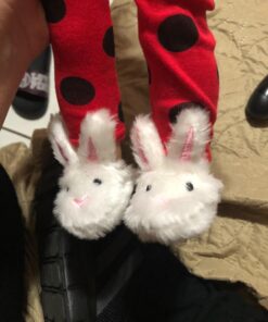 Sophia's Doll Bunny Slipper Shoes with Fluffy Rabbit Ears and Stitched Nose Accessory for 18" Dolls, White Furry Bunny 45 71xMrpAYlRL