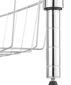 Whitmor Supreme Stacking Shelf with Basket - Adjustable Home Organizer - Chrome Stacking Shelf W/Basket 30 71xNRQvs75L