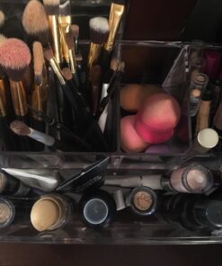 STORi 5-Compartment Clear Plastic Organizer | Rectangular Divided Makeup and Vanity Storage Bin and Office Desk Caddy | Scalloped Wall Design | Made in USA 67 71xOBKHVjvL