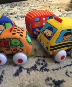 Melissa & Doug K's Kids Pull-Back Vehicle Set - Soft Baby Toy Set With 4 Cars and Trucks and Carrying Case - Pull Back Cars, Toys For Babies And Toddlers 30 71xPAPYrCEL 5