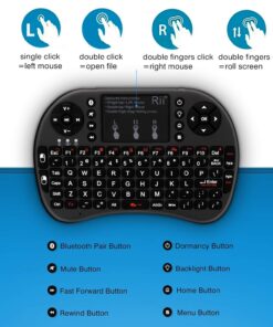 Rii i8 2.4G Mini Wireless Keyboard with Touchpad&QWERTY Keyboard, Portable Wireless Keyboard with USB Receiver Remote Control for laptop/PC/Tablets/ Windows/Mac/TV/Xbox/PS3/Raspberry Pi .Black 26 71xPU7nuiIL