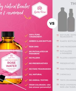 Rose Water Spray for Face by Leven Rose - Pure Natural Moroccan Rosewater Hydrosol Face Spray - Rose Water for Hair 4 oz 28 71xQOTO49dL