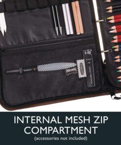 Derwent Carry-All A4 Folio, for Artist, Drawing Supplies Accessory, Stores 68 Pencils, Beige (2302619) Carry All 68 Capacity (Beige) 10 71xQwSlu2vL