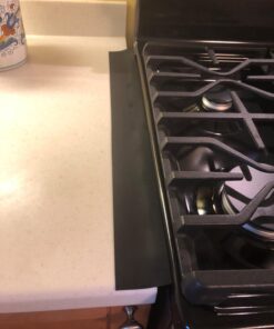 Capparis Kitchen Silicone Stove Counter Gap Cover, Easy Clean Heat Resistant Wide & Long Gap Filler, Seals Spills Between Counter, Stovetop, Oven, Washer & Dryer, Set of 2 (21 Inches, Black) 21 Inches 53 71xRoJT3SuL