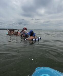 Aqua Original 4-in-1 Monterey Hammock Pool Float & Water Hammock – Multi-Purpose, Inflatable Pool Floats for Adults – Patented Thick, Non-Stick PVC Material Blue Navy - Hammock 33 71xSe1XOpSL