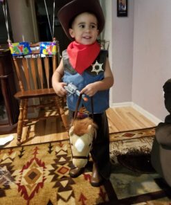 Melissa & Doug Cowboy Role Play Costume Set (5 pcs) - Includes Faux Leather Chaps 38 71xTHVv8O9L