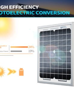 ACOPOWER HY010-12M 10 Watt 10W Mono Solar Panel for 12V Battery Charging RV Boat, Off Grid 28 71xTS6UKSfL