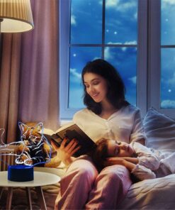 Christmas Gift Pet Cat 3D Illusion Birthday Present Beside Table Lamp, Gawell 16 Colors Changing Touch Switch Decoration Night Lamp with Remote Control Cat Lover Theme Toy 16 71xTZ5TYRL