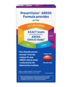 PreserVision AREDS Eye Vitamin & Mineral Supplement, Contains Vitamin C, A, E, Zinc & Copper, 90 Softgels (Packaging May Vary) 15 71xU7zt78L