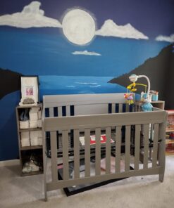 TILLYOU Ruffled Crib Skirt with Pompoms, Microfiber Nursery Crib Toddler Bedding Skirts for Baby Boys Girls, 14'' Drop, White Polyester 34 71xUtiND19L