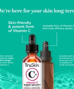 TruSkin Vitamin C-Plus Super Serum, Anti Aging Anti-Wrinkle Facial Serum with Niacinamide, Retinol, Hyaluronic Acid, and Salicylic Acid, 1 oz 1 Fl Oz (Pack of 1) 26 71xVlg6RzSL