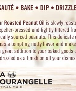 La Tourangelle, Roasted Peanut Oil, Slow Roasted Expeller-Pressed for Rich Flavor, Perfect for Cooking & Baking, Med-High Heat, Unrefined, Small Batch Production in USA, 8.45 fl oz 20 71xVp4SdB6L