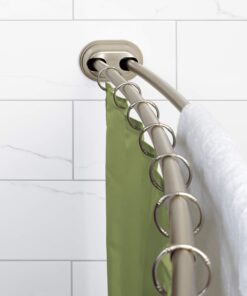 Zenna Home NeverRust Aluminum Double Curved Tension Shower Curtain Rod, 50 to 72-Inch, Satin Nickel 28 71xVvsfMwZL