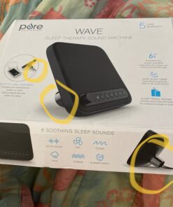 Pure Enrichment® WAVE™ Premium Sleep Therapy Sound Machine with USB Charger - Seamless Looping with 6 Soothing All-Natural Sounds, & Auto-Off Timer - Easily Portable for Travel (White) Patented Design White 35 71xXEfyfxtL