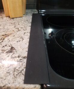 Capparis Kitchen Silicone Stove Counter Gap Cover, Easy Clean Heat Resistant Wide & Long Gap Filler, Seals Spills Between Counter, Stovetop, Oven, Washer & Dryer, Set of 2 (21 Inches, Black) 21 Inches 69 71xXFJikh0L