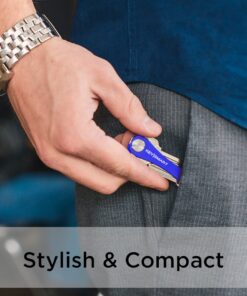 KeySmart Classic - Compact Key Holder and Keychain Organizer (up to 14 Keys, Blue) 25 71xXNWDaxwL